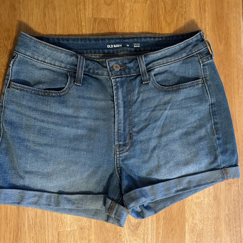 Old Navy Blue Jean Shorts Frayed Hem Casual